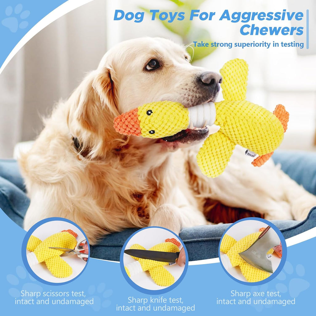 Plush Squeaky Duck Dog Toy – Soft Interactive Chew Toy for Dogs