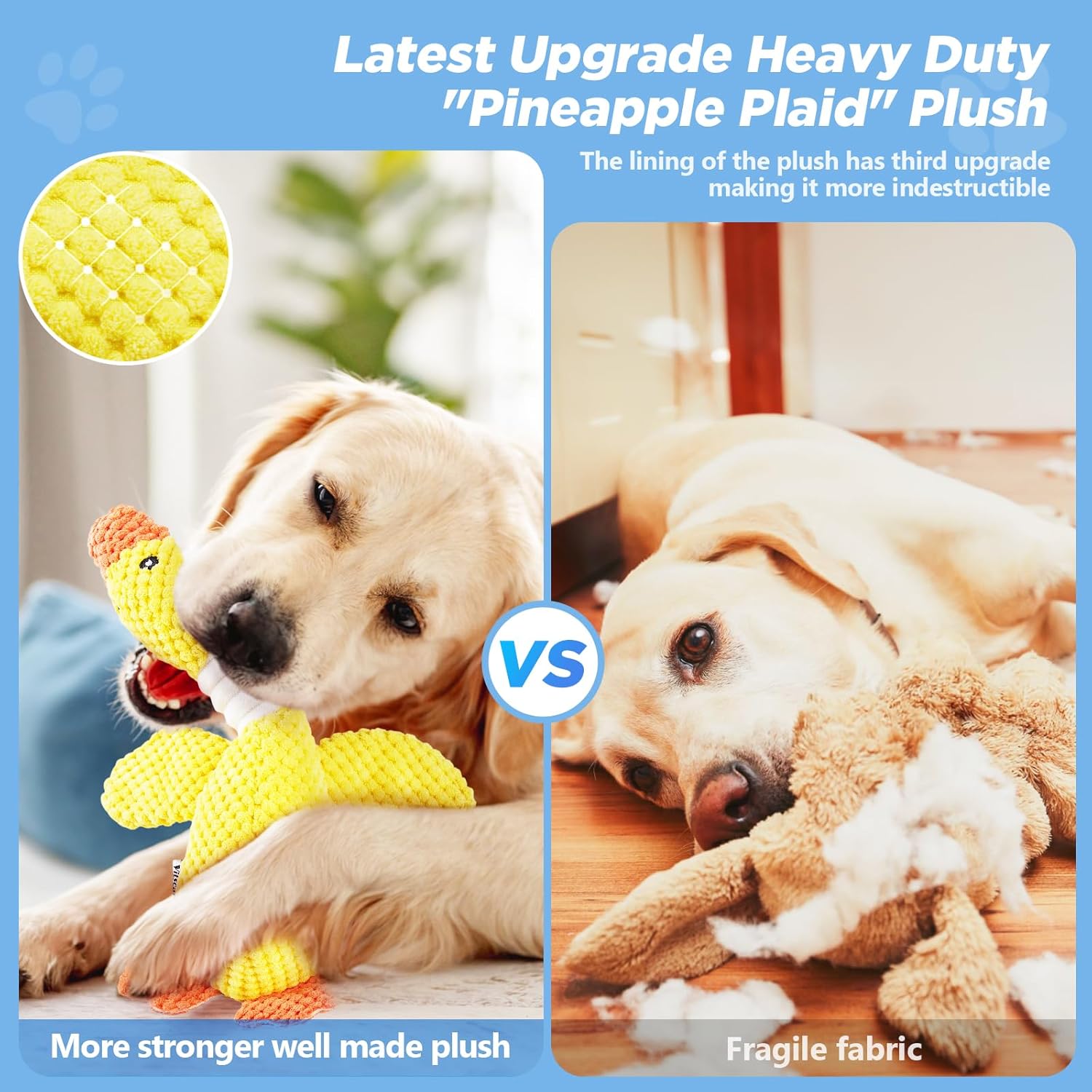 Plush Squeaky Duck Dog Toy – Soft Interactive Chew Toy for Dogs