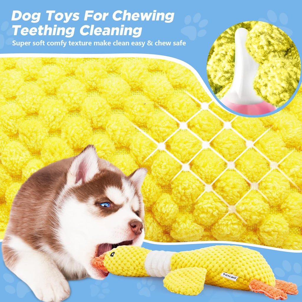 Plush Squeaky Duck Dog Toy – Soft Interactive Chew Toy for Dogs