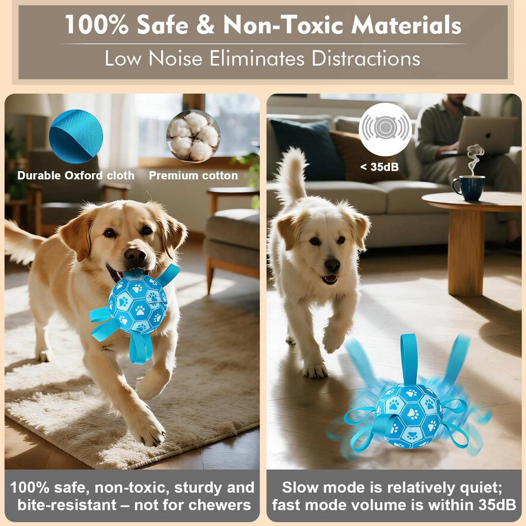 Interactive Dog Ball Toy with Tug Straps – Durable Plush Fetch & Training Toy for Small, Medium & Large Dogs